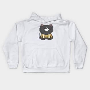 Pixel Quiet Black White Diamond Cat 69 Kids Hoodie